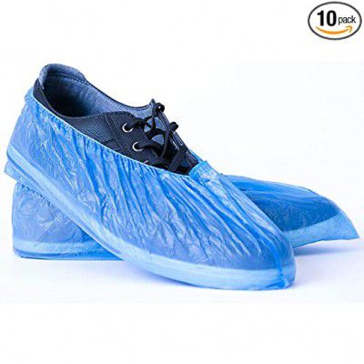 AM Safe X® Plastic Disposable Shoe Cover - (Pack Of 10)