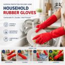 AM Safe-X Rubber Cleaning Gloves for Kitchen & Household 1 Pair...