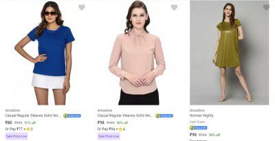Amadore Clothing Up to 92% off | Starting from ₹80