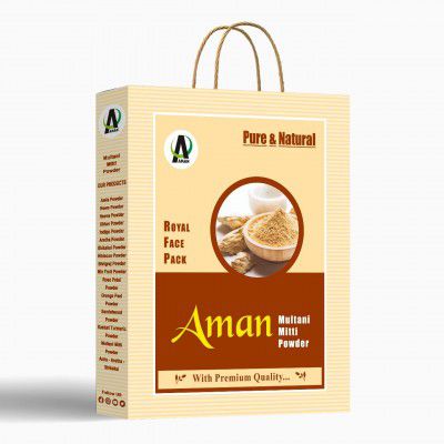 AMAN HERBALS - 100% Natural and pure Multani Mitti powder for Face Pack of 250 Grams 