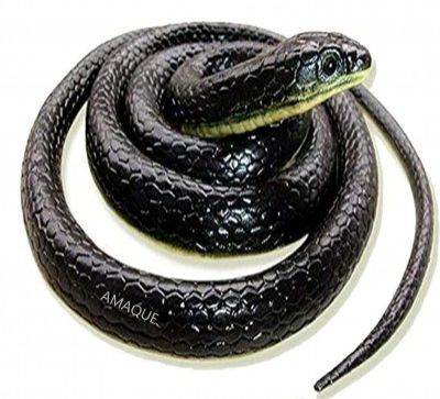 AMAQUE Rubber Snake Toy Figure Reptiles Realistic Stretchable, Random Color