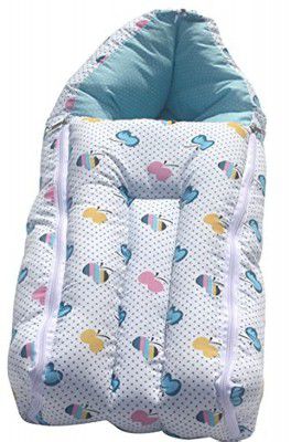 AMARDEEP Blue Baby Quilt & Sleeping Bag Cum Carry Bag