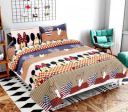 Amarwani 144 TC Microfiber Double Cartoon Flat Bedsheet  (Pack of 1, MULTY)...