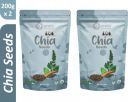 AMAYU Raw Organic with Omega 3, Zinc & Fiber | Calcium Weight Loss & Eating Combo Chia Seeds (400 g, Pack of 2)...