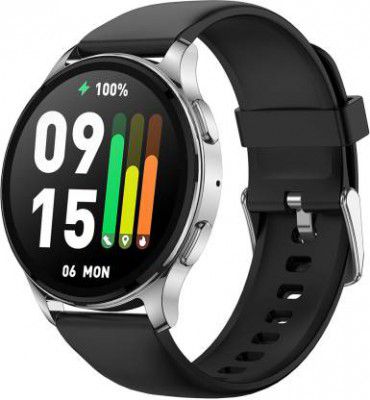 AMAZFIT POP 3R Smart Watch With 1.43 AMOLED Display, BT Calling and AI Voice Assistance Smartwatch  (Black Premium Strap, Free Size)