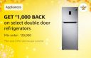 Amazon Great Indian Festival: ₹1000 Cashback on Double Door Refrigerators with 1000 Diamonds...