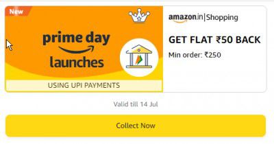 Amazon ₹50 Cashback on Prime Day Launches