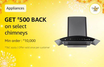Amazon Great Indian Festival: ₹500 Cashback on Chimneys with 500 Diamonds