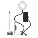 Amazon Basic 3.5" LED Selfie Ring Light with Phone Holder, Flexible Arm Desk Mount Clamp | 3 Color...