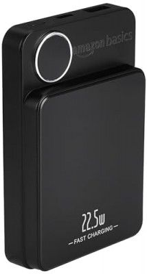 Amazon Basics 10000mAh Li-Polymer Wireless Power Bank | 22.5W Fast Charging Through Wire