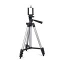 Amazon Basics 110cm Aluminium Lightweight Tripod with Mobile Phone Holder & Carry Bag, 3-Way Pan Head | for All Smart Phones...