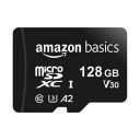 Amazon Basics 128GB microSDXC Memory Card with Full Size Adapter, 100MB/s, U3...
