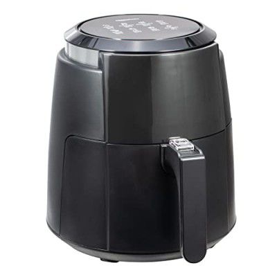 amazon basics 1500 W Air Fryer|4 Litre Non Stick Basket|Led Touch Control|6 Preset Options, 4 liter, Black