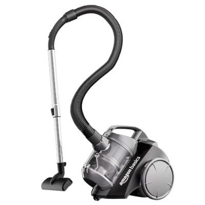amazon basics 15Kpa Bagless Cyclonic Cylinder Vacuum Cleaner | Power Suction | Low Noise | HEPA Filter | 2L Capacity | Accessories Included | 1 Year Warranty (Black), 700 Watt