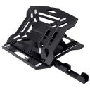 amazon basics 2-in-1 Laptop and Mobile Stand, Ergonomic, Adjustable Height, Anti-Slip Base, Heat Dissipation, Portable, Lightweight, Compatible with All Laptops Up to 15.6" (Abs, Black)...
