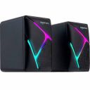 Amazon Basics 2 X 3W Multimedia PC Gaming Speaker with Aux Connectivity, USB Support, Volume Control, and RGB Lights...