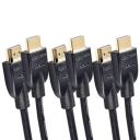 amazon basics 3-Feet High-Speed HDMI 2.0 Cable, Pack of 3 (Black)...