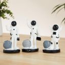 amazon basics 3 pcs Astronaut Statues for Home Decor (Pack of 3, Black & White)...