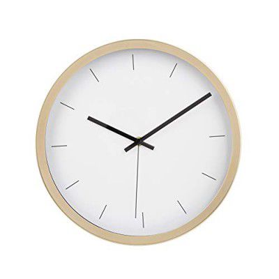 amazon basics 30.48 cm Modern Wall Clock - Brass