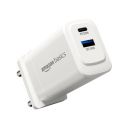 Amazon Basics 30W Dual Port Gan Charger | PD3.0 and QC3.0 PPS Fast Charging Compact Adapter with Foldable Plug (US/in Pins) |Without Cable (White)...