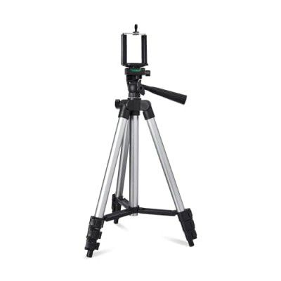 Amazon Basics 3110 Aluminium Lightweight Tripod with Mobile Phone Holder, Umbrellas & Flashlights with Carry Bag, 110 cm