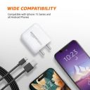 Amazon Basics 38W Dual Port Charger + Active Type A to Type C Cable | Fast Charging 20W+ 18W/Type A +C Adapter...