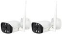 amazon basics 3MP wi-fi Bullet Camera 1296p Outdoor CCTV Security Smart Camera, AI Powered Motion Detection, IP66 All Weather, Night Vision, 2-Way Audio, SD Storage(White), Made in India (Pack of 2)...