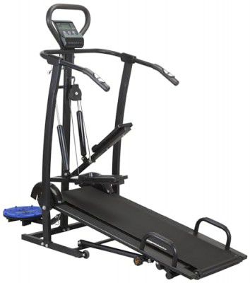 Amazon Basics 4-in-1 Smart Foldable Manual Treadmill with Jogger