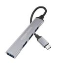 Amazon Basics 4-in-1 USB C Hub, Type C Multiport with 1 x USB 3.0 & 3 x USB 2.0 Ports, up to 5 Gbps High Speed Data Transfer (Grey)...