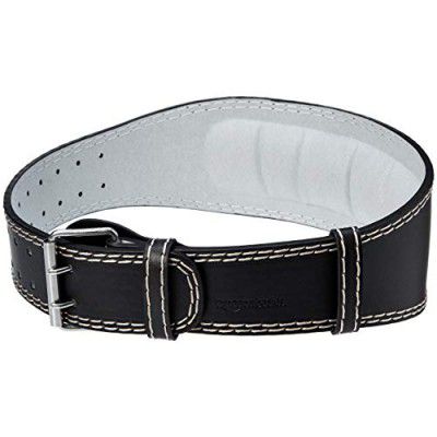 amazon basics 4 Inch Wide Padded Weight Lifting Belt (Medium, Black)