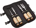 amazon basics 4-Piece Wood Chisel Set - 1/4-Inch to 1-Inch, Wooden Handle Set of 1...