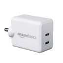 Amazon Basics 45W Dual Type C PD Adapter | Ultra Fast GaN Technology | Laptop Charger | 9 Layers Circuit Protection...
