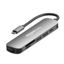 Amazon Basics 6-in-1 Hub Multiport Adapter Type-C Devices...