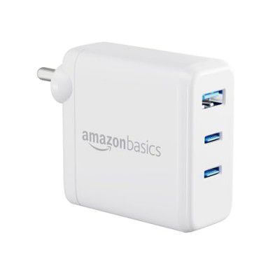 Amazon Basics 65W Ultra Fast GaN Adapter (White)