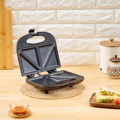 Amazon Basics 800W Electric Sandwich Maker & Toaster | (Black)