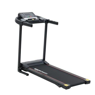 Amazon Basics ABTR200 2HP Peak Motorized Foldable Treadmill with LCD Display | Heart Rate Sensor | Max Speed 12 Km/Hr | Max User Weight 110 KG | 2 HP(Peak Power)