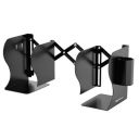 Amazon Basics Adjustable Metal Bookend for Heavy Books | Organizer Holder for Home Storage, Office, Classroom, Library with Pen Holder | Extends Up to 15 Inches | Black...