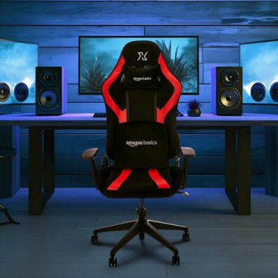 Amazon Basics Aluminium Euphora Gaming Chair (Red)