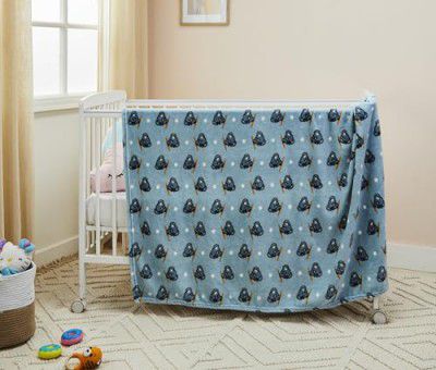 amazon basics Baby Blanket | 240 GSM | Super Soft (Light Blue)