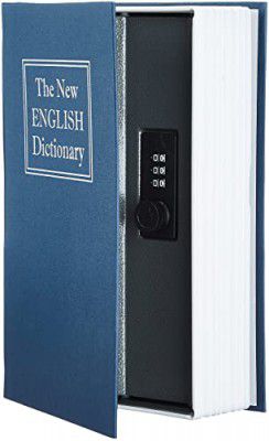 Amazon Basics Book Safe with Combination Lock, Blue