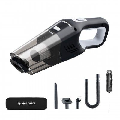 Amazon Basics Car Vacuum Cleaner | Portable Handheld | 5800PA Suction | 12V DC with 4.8m (15.7ft) Cord