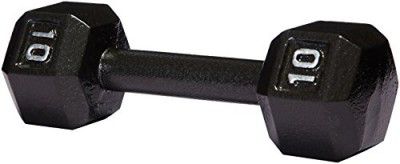 amazon basics Cast Iron Hex Dumbbell Weight - 25 X 8.8 X 7.6 Cm, 4.5 Kg, Black