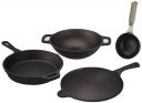 Amazon Basics Cast Iron Tadka Pan Skillet Super Smooth Cast Iron Kadai...