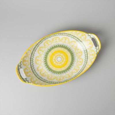 Amazon Basics Ceramic Serving Platter with Handles 