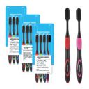 Amazon Basics Charcoal Infused Sensitive Toothbrush | 12 Count | 4 units each X Pack of 3...