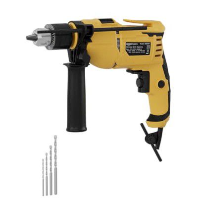 Amazon Basics Corded Variable Speed 550 W 13 mm Reversible Power Hammer Drill Machine | 20L x 6W x 26H cm | Yellow