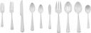 amazon basics Cutlery 45-Piece Stainless Steel Flatware Silverware Set with Square Edge, Service for 8...