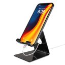 Amazon Basics Desktop Mobile Stand/Phone Mount | Tabletop Holder for Phones and Tablets (Black)...