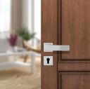 amazon basics Door Handle for Main Door | Main Door Handle | 5.3 inch Length of Handle for Grip | Brass | crom Finish | Zinc Alloy...