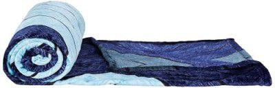 amazon basics Double Bed Warmer Sheet Set with Two Matching Pillow Covers (200 GSM) | (Blue)
